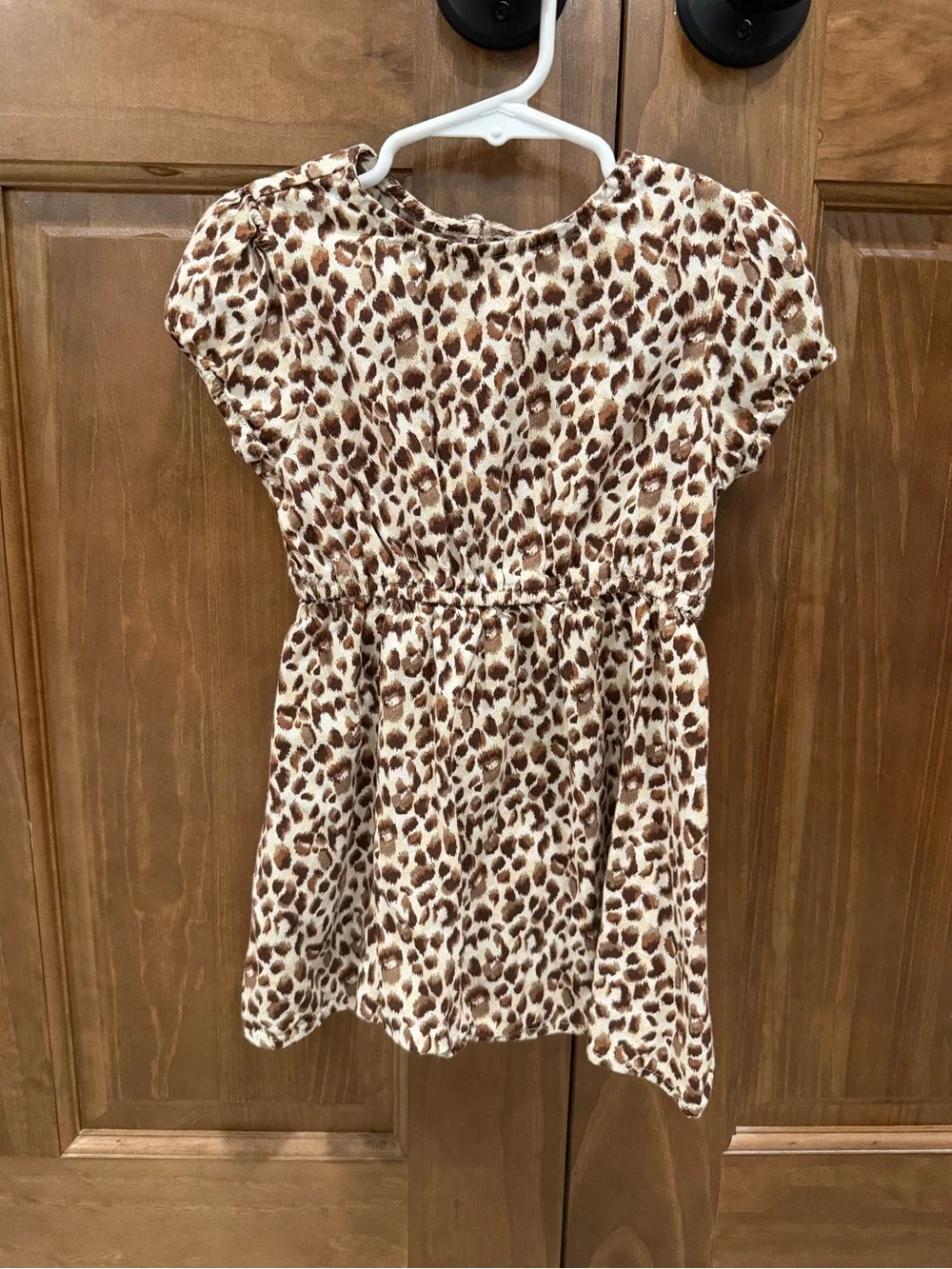 Old Navy Toddler Girl's Leopard Print Summer Dress in Brown and Cream, Size 2T